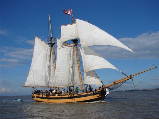 Classic sailing yacht HMS Pickle