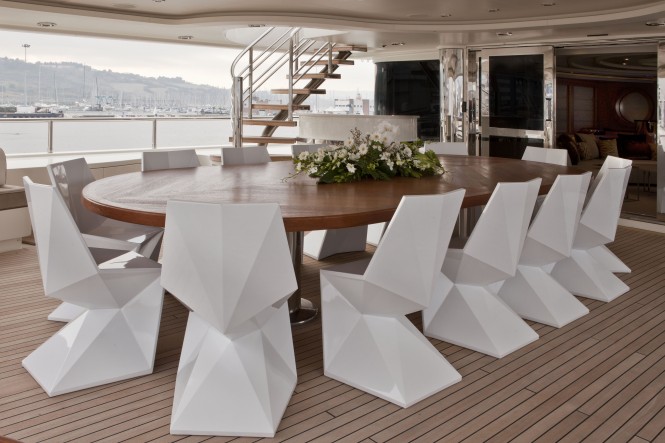 CRN motor yacht DARLINGS DANAMA  - Upper Deck Dining