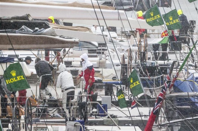 Dockside after races are cancelled because of severe weather conditions - Photo by Rolex Carlo Borlenghi