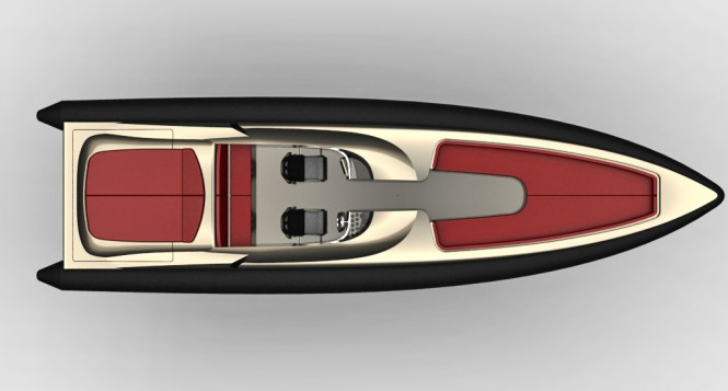Freccia 1200 yacht - view from above