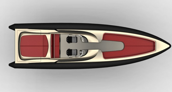 Freccia 1200 yacht - view from above