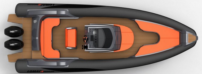 Lomac Adrenalina 9.5 yacht tender - view from above