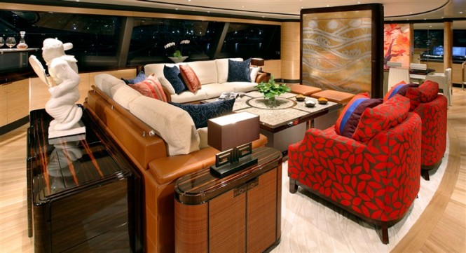 Luxurious interior aboard Mongando superyacht - Image courtesy of Dubois Naval Architects