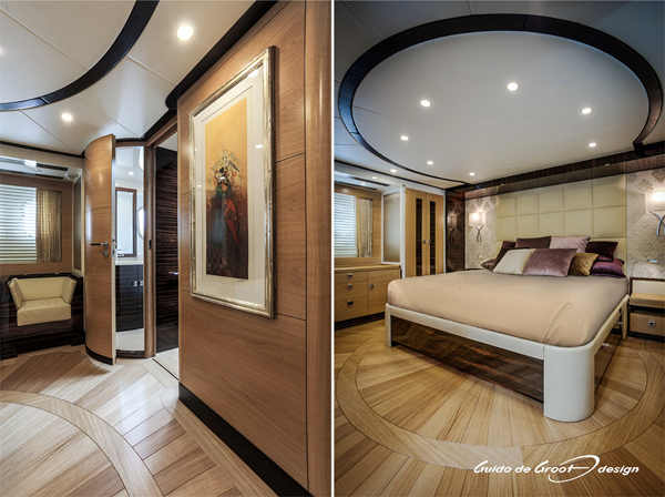 Luxurious interior aboard motor yacht My Domino by Mulder and Guido de Groot