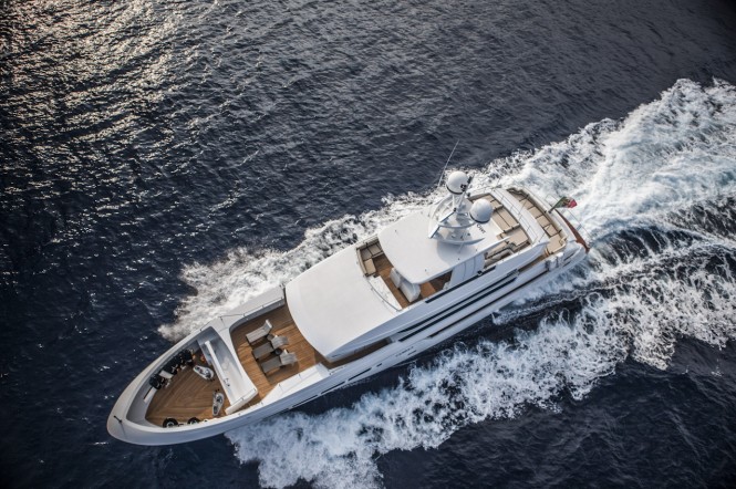 Luxury superyacht OKKO from above - Image coutesy of Mondo Marine
