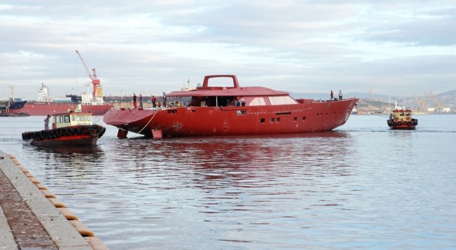 Luxury yacht C.2218 launched in Perini Istanbul - Yildiz