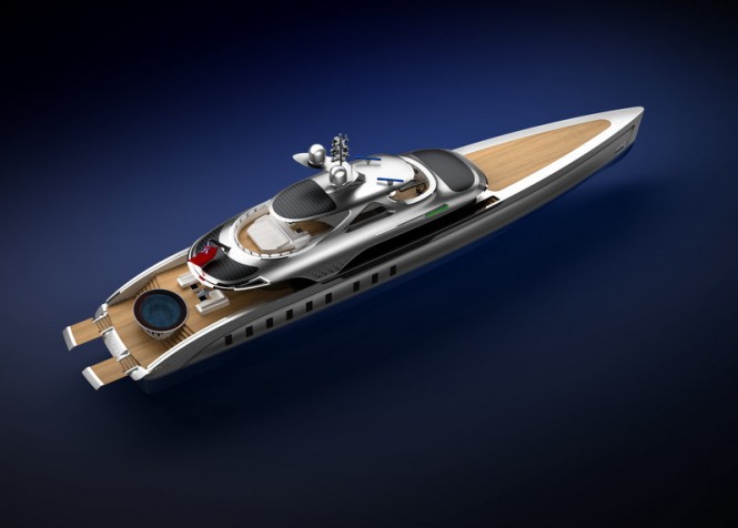 Luxury yacht Strato - view from above Luxury yacht Strato - view from above