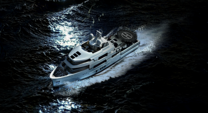 Luxury yacht TUG by Newcruise - from above