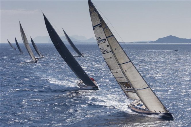Maxi Class during the coastal race - Photo by RolexCarlo Borlenghi