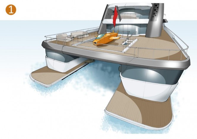 Motor yacht Project Oxygen XSS - sub launch 1