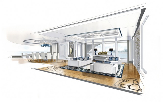 Motor yacht Strato - Main Saloon Motor yacht Strato - Main Saloon