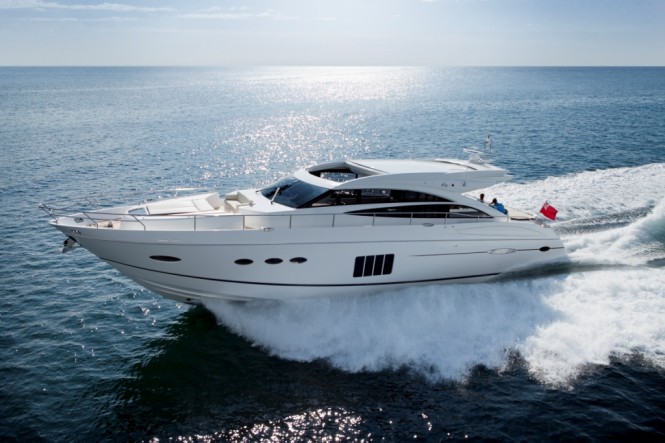 Princess motor yacht V72 running