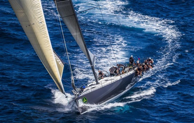 Sailing yacht Ran 2 during the first day of racing in Porto Cervo - Photo by Rolex Carlo Borlenghi