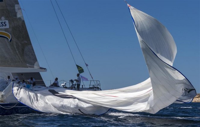 Spinnaker drop onboard sailing yacht BERENICE BIS - Photo Carlo Borlenghi Spinnaker drop onboard sailing yacht BERENICE BIS - Photo Carlo Borlenghi