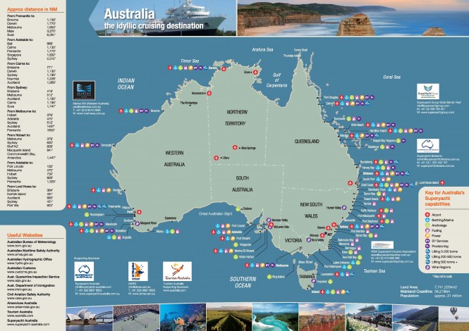 The new Superyacht Australia Pocket Map