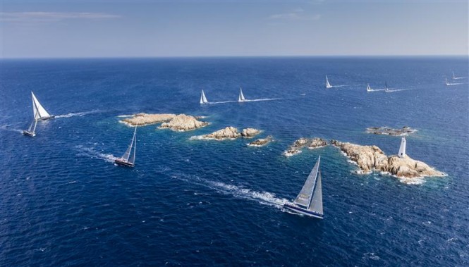 The Swan fleet attack a challenging coastal course around the islands of the Maddalena Archipelago - Photo by RolexCarlo Borlenghi