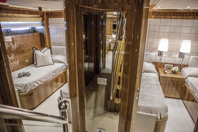 Twin Bed cabins aboard superyacht OKKO by Mondo Marine - Image credti Mondo Marine