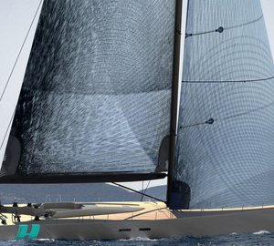 The new 24-metre sailing yacht APC 78 under construction at Green Marine