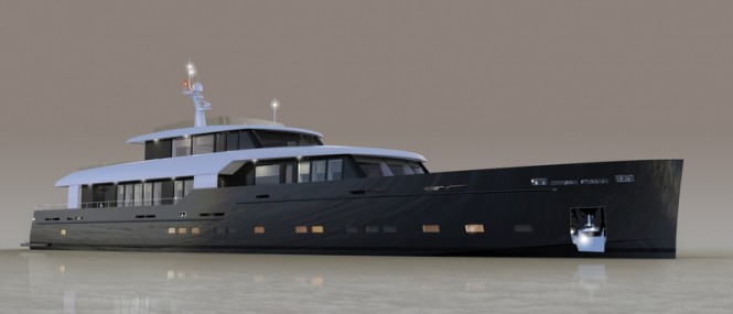 superyacht Logica 147 currently under construction