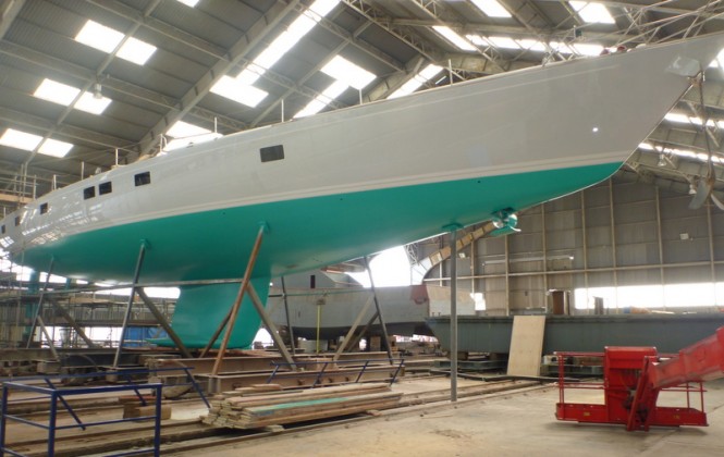 32m superyacht Lunar Mist at Solent Refit