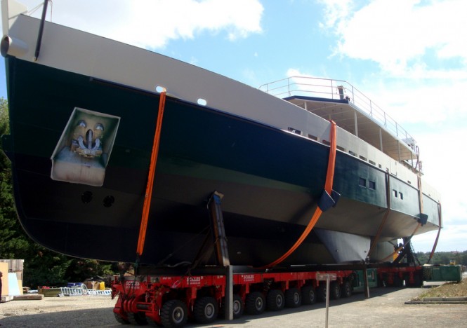 33-metre Alu Marine sailing yacht Cosmoledo at launch