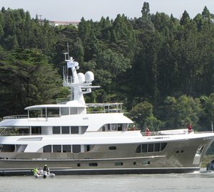 MCM project #155 motor yacht CaryAli launched by Alloy Yachts