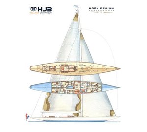 The latest addition to the J-class revival - the 43m Holland Jachtbouw sailing yacht J8 designed by Hoek