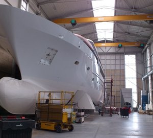 44m luxury motor yacht BN 141 in build at Bloema & Van Breemen