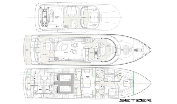 88' superyacht Logos SD - Layout