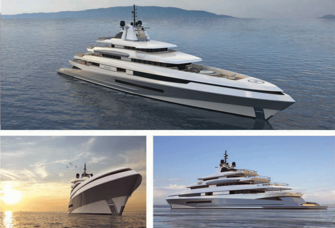 88m megayacht Helios concept designed by Horacio Bozzo from Axis Group