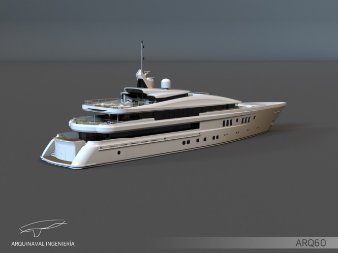 ARQ60 yacht concept - rear view