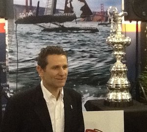 Yachting Pages team celebrate America’s Cup Trophy attending the 2012 FLIBS