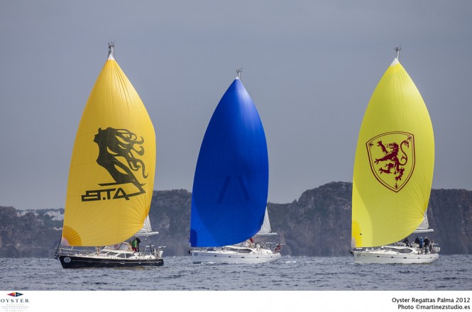 Beautiful Oyster yachts racing in the Oyster Palma Regatta