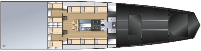 Figure 7- MaxiScow yacht, interior layout