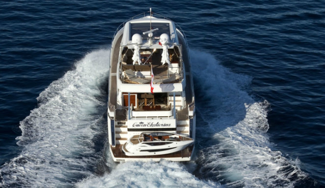 Galeon 780 Crystal yacht Queen Ekatierina with Baby Crystal yacht tender