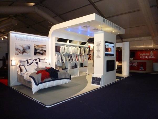 Heirlooms' new stand at the 2012 Monaco Yacht Show - Photo by Oxygen Exhibitions
