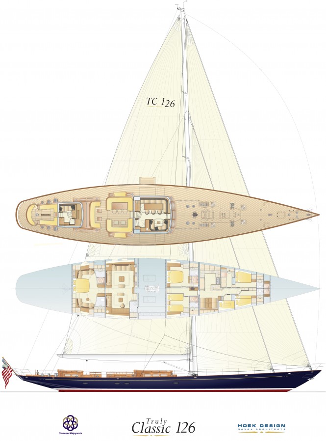 Hoek designed Truly Classic Sailing Yacht TC126