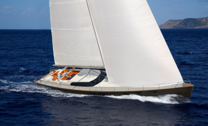 Jongert 3200P luxury yacht P1113 under sail