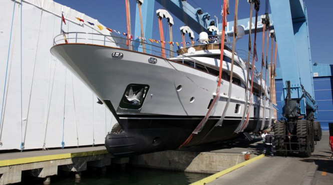 Launch of the Serenity yacht at Azimut-Benetti Group's Lusben company