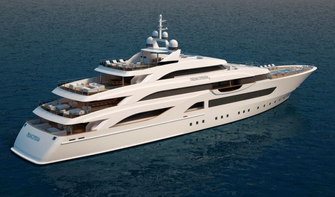 Luxury megayacht Principessa 72 project