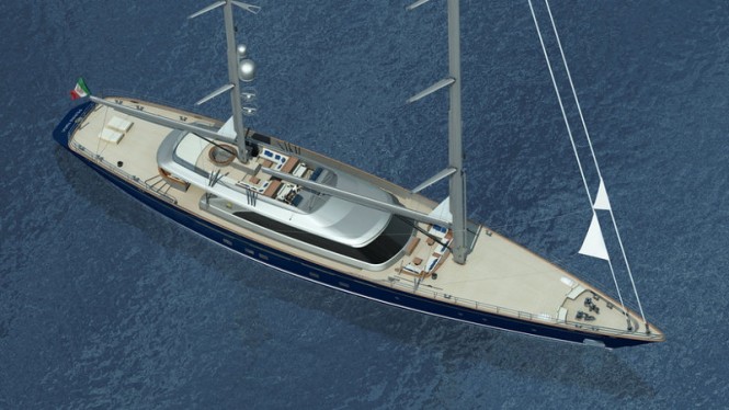 Luxury yacht Hull C.2232 - view from above