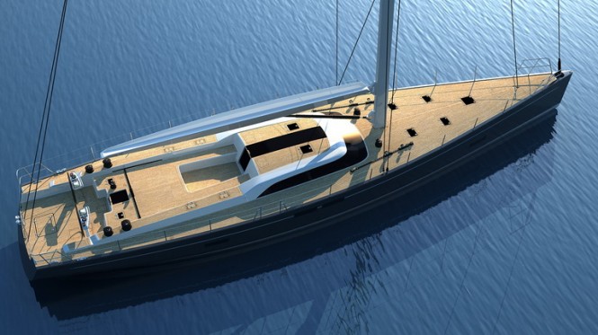 Luxury yacht SW 82 RS - view from above