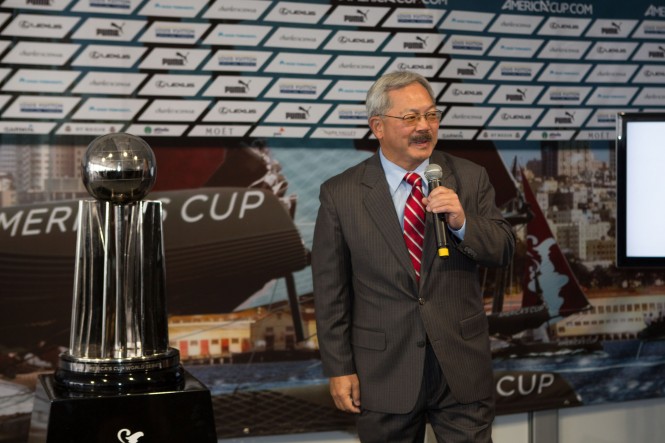 Mayor Lee thanks America's Cup for showcasing San Francisco in an international setting © ACEA/Gilles Martin-Raget