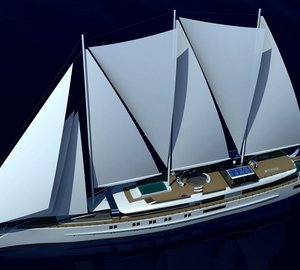 Joachim Kinder designed 90m 'Sail Cruise Vessel' Yacht Concept