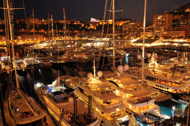 Monaco Yacht Show 2012 by night