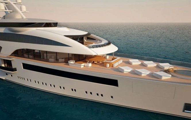 Luxurious exterior aboard Cloud 90 yacht