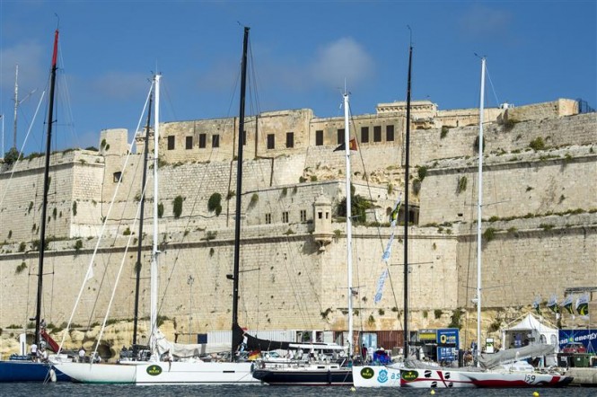 Part of the fleet moored at the Grand Harbour Marina - Photo by Rolex Kurt Arrigo