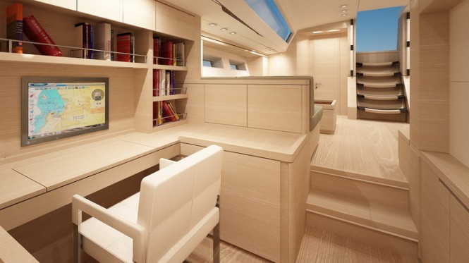 SW 82 RS superyacht - Office corner