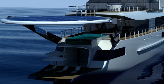 'Sail Cruise Vessel' superyacht - rear view
