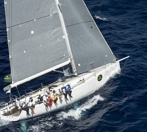Sailing yacht HI FIDELITY overall winner of the 2012 Rolex Middle Sea Race